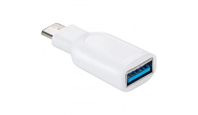 Üleminek USB-C(M)- USB 3.0 A(F), valge (Gen1-5Gbs)