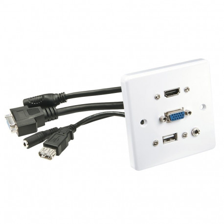 Seinapesa HDMI, VGA, USB, Audio 0.1m kaablitega koos