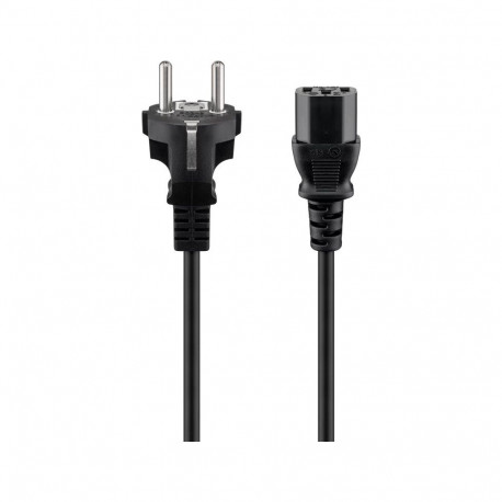 220V Toitekaabel 2.0m, must, CEE 7/7 - C13