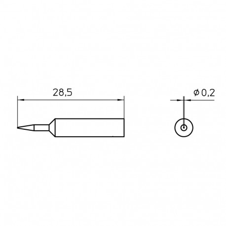 XNT 1S SOLDERING TIP ø0,20MM