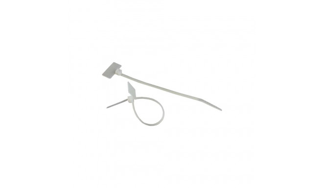 Cable tie 110 x 2,5mm, PA 6.6, with identification tag, white 100pcs