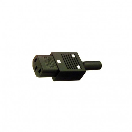 IEC straight socket C13 10A 250Vac black