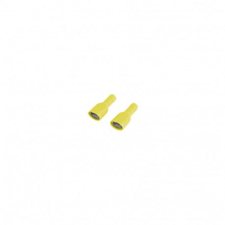 FLATPLUG.YELLOW6.3X0.8MM FEMALE, 100pcs