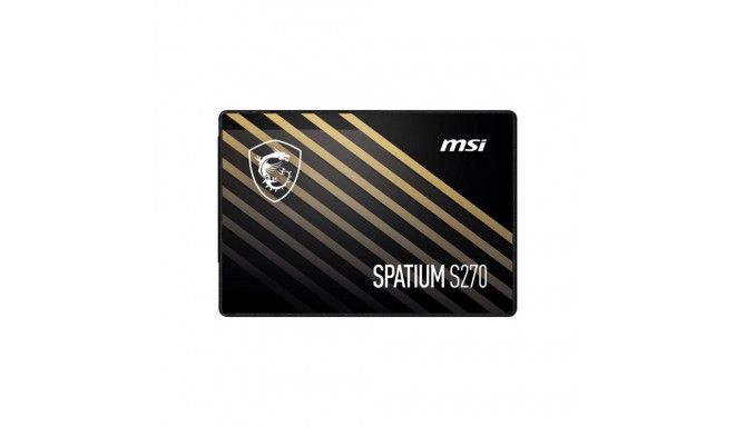 SSD|MSI|SPATIUM S270|240GB|SATA|3D NAND|Write speed 400 MBytes/sec|Read speed 500 MBytes/sec|2,5"|TB