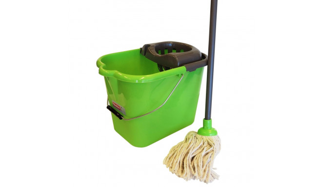 String mop set with bucket 15L SAUBER (mop + handle + bucket)