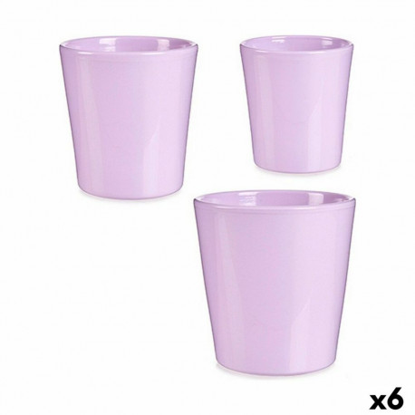 Pottide komplekt Ibergarden LINCE PQ - SMC LINCE PQ - SMC Lillla Savi 16,5 x 16 x 16,5 cm (6 Ühikut)