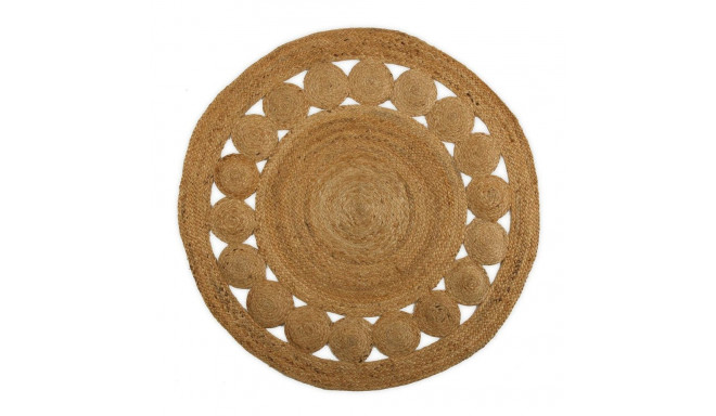 Carpet Versa Ø 120 cm Circles Rattan Jute