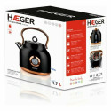 Veekeetja ja Elektriline Teekann Haeger EK-22B.024A Must Roostevaba teras 2200 W 1,7 L