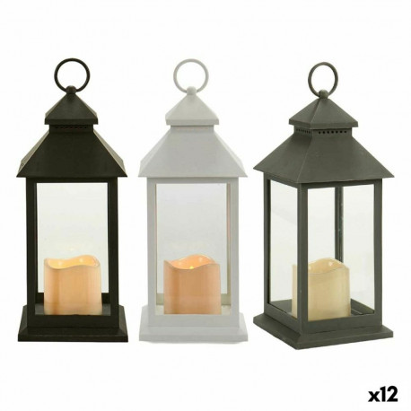 LED Lantern Gift Decor B2269 PALET B2269 PALET White Black Crystal Plastic 13,5 x 34,5 x 13,5 cm (12