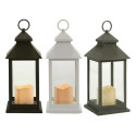 LED Lantern White Black Crystal Plastic 13,5 x 34,5 x 13,5 cm (12 Units) LED Lantern White Black Crystal Plastic 13,5 x 34,5 x 13,5 cm (12 Units)