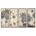 4 maali komplekt DKD Home Decor Palmid Koloniaalne 200 x 4 x 120 cm