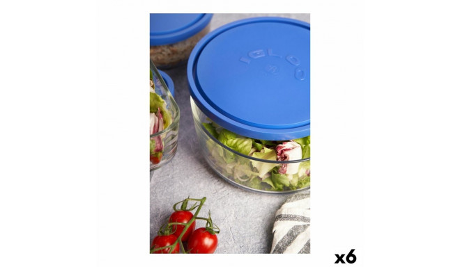 Lunch box Borgonovo Igloo Blue 2,2 L (6 Units) (Ø 22cm)