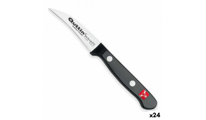 Peeler Knife Quttin Sybarite Black Silver 6,5 cm (24 Units)