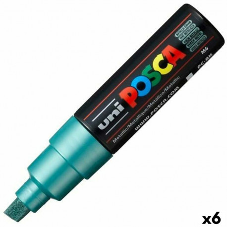 Marker POSCA PC-8K Roheline metalne (6 Ühikut)