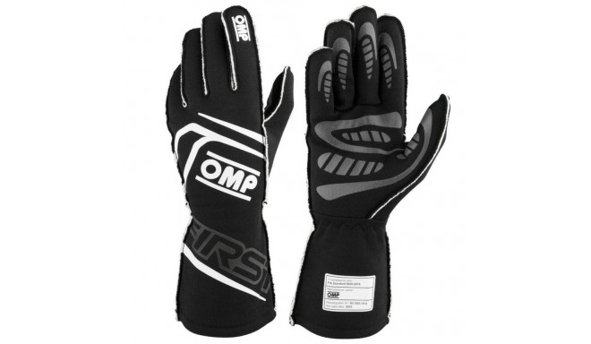 Gloves OMP FIRST Black S FIA 8856-2018