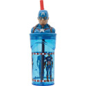 Kõrrega Klaasi Capitán América CZ11331 360 ml 3D Kõrrega Klaasi Capitán América CZ11331 360 ml 3D