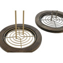 Köögipaberi hoidja Home ESPRIT Beež Hall Tumepruun Metall Kummipuu 15 x 15 x 31 cm (2 Ühikut)