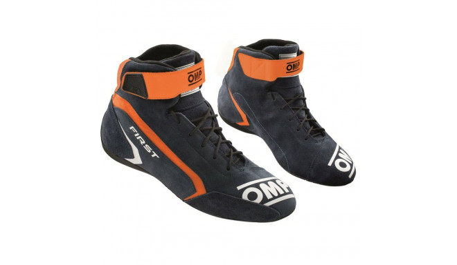 Racing Ankle Boots OMP First Orange Navy Blue 45 FIA 8856-2018