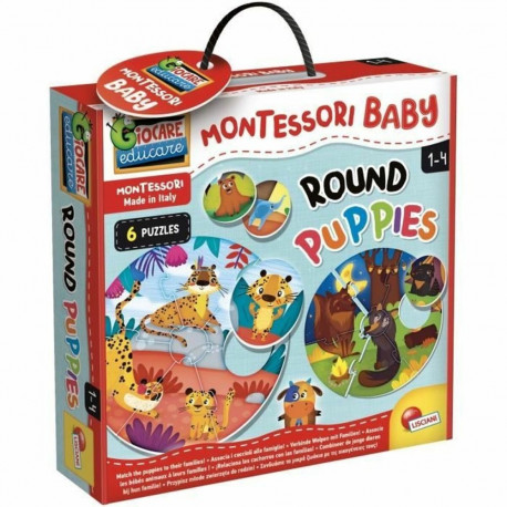 Hariv mäng kolm ühes Lisciani Giochi Montessori Baby Round Puppies (FR)