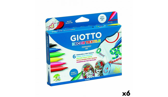 Flomasteru Komplekts Giotto Decor Textile Daudzkrāsains (6 gb.)