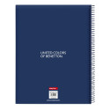 Notebook Benetton Cool Navy Blue A4 120 Sheets