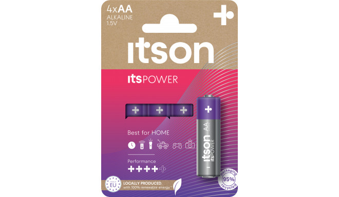 itson itsPOWER батарейка Alkaline LR6IPO/4CP