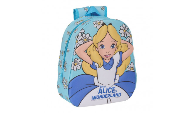 3D Child bag Clásicos Disney Alice in Wonderland Sky blue 27 x 33 x 10 cm
