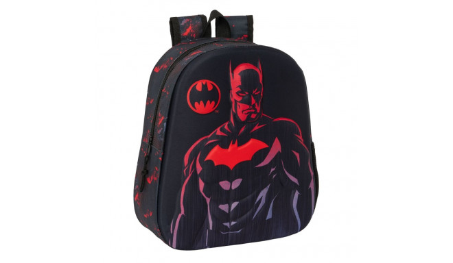 3D Child bag Batman Black 27 x 33 x 10 cm