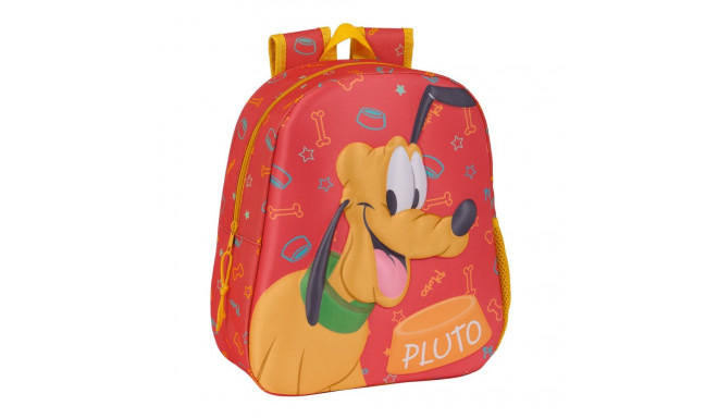 Детский рюкзак 3D Clásicos Disney Pluto Оранжевый 27 x 33 x 10 cm