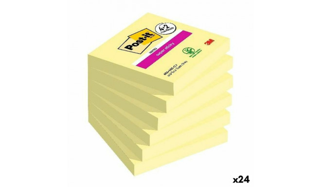 Стикеры для записей Post-it Super Sticky Жёлтый 76 x 76 mm 6 Предметы (24 штук)