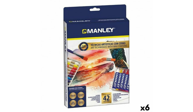 Krāsošanas komplekts Manley Daudzkrāsains Krāsainie krītiņi (6 gb.)