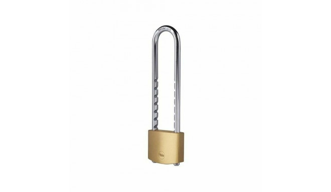 Key padlock Yale Brass Rectangular Golden