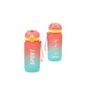 Bottle with Lid and Straw Bewinner Multicolour 600 ml