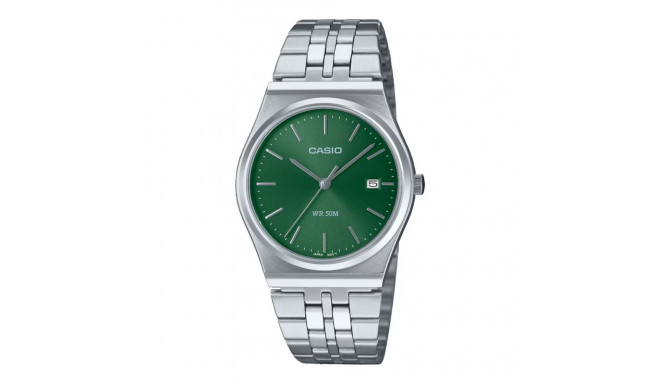 Meeste Kell Casio Roheline Hõbedane (Ø 35 mm)