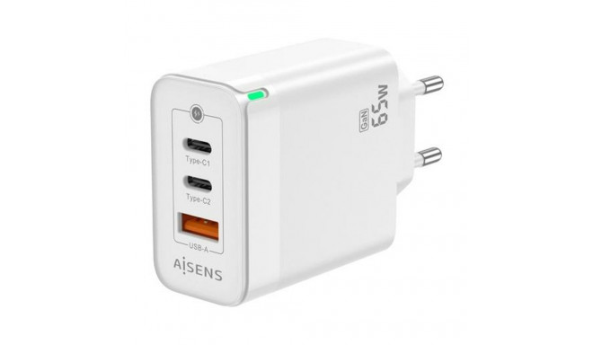 Wall Charger Aisens ASCH-65W3P007-W 65 W (1 Unit)