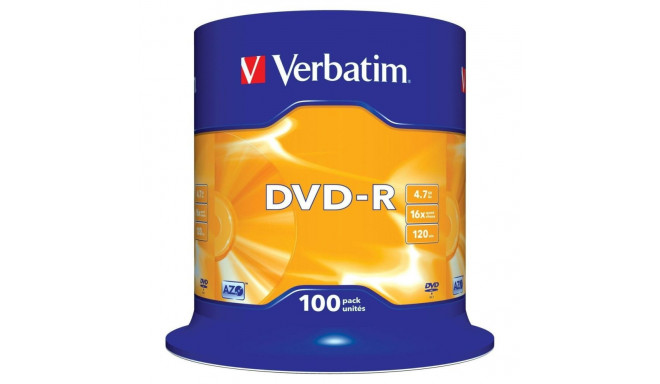 DVD-R Verbatim DVD-R Matt Silver 100 Units