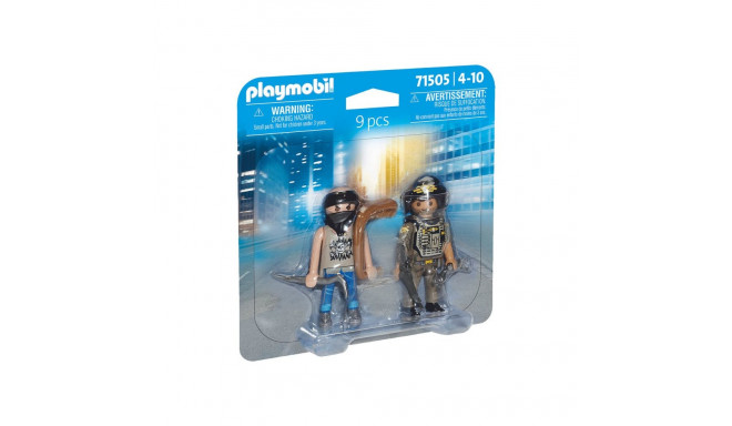 Playset Playmobil 71505 Police Officer Thief 9 Pieces