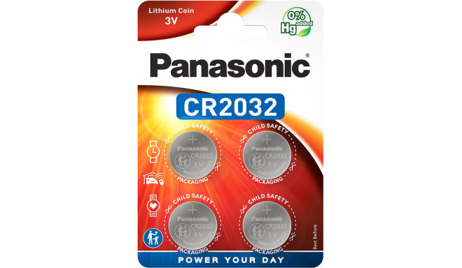 Panasonic батарейки CR2032/4B