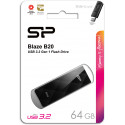 Silicon Power mälupulk 64GB Blaze B20 USB 3.2, must