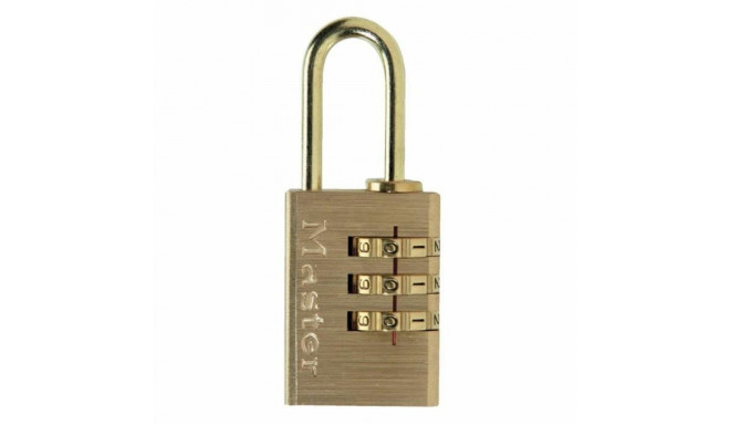 Combination padlock Master Lock Brass 3 digits