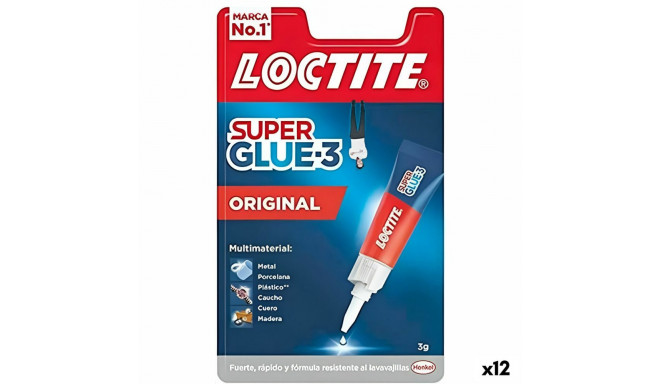 Instant Adhesive Loctite Super Glue 3 3 g (12 Units)