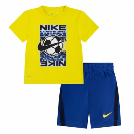 Children's Sports Outfit Nike Df Icon Yellow Blue Multicolour 2 Pieces - 24 Months