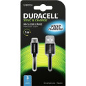 USB-kaabel DURACELL USB5013A 1 m Must (1 Ühikut)