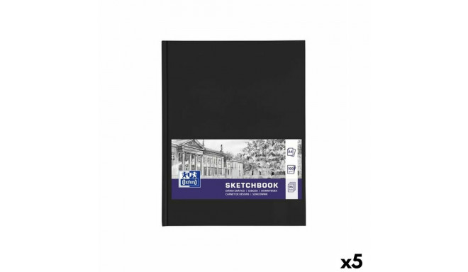 Drawing Pad Oxford Black A4 96 Sheets (5 Units)