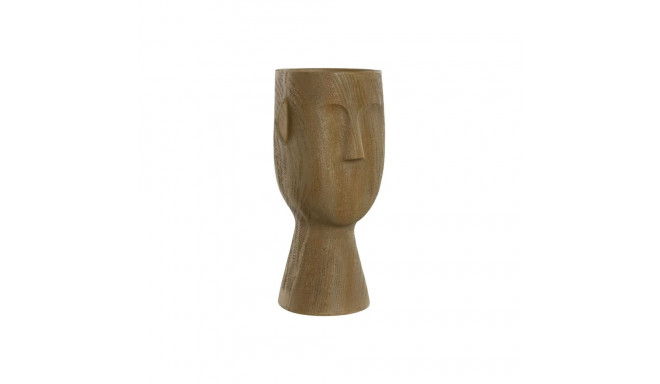 Vase Home ESPRIT Brown Resin Face 15 x 15 x 31 cm