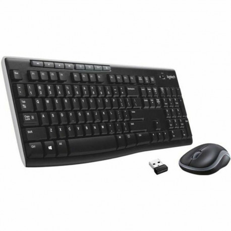 Klaviatuur ja Juhtmevaba Hiir Logitech MK270 Prantsuse Must AZERTY