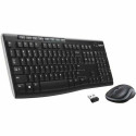 Keyboard and Wireless Mouse Logitech MK270 French Black AZERTY
