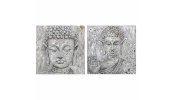 Maal DKD Home Decor 100 x 2,4 x 100 cm Buddha Idamaine (2 Ühikut)