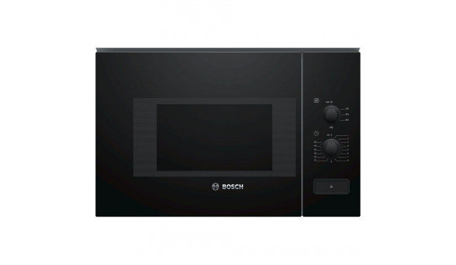 Bosch Microwave Oven BFL520MB0 20 L, Rotary knob, 800 W, Black, Built-in, Defrost function