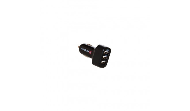Swissten Triple Premium autolaadija USB 2.1A + 2.1A + 1A must